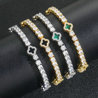 Four-Leaf Clover Tennis Bracelet