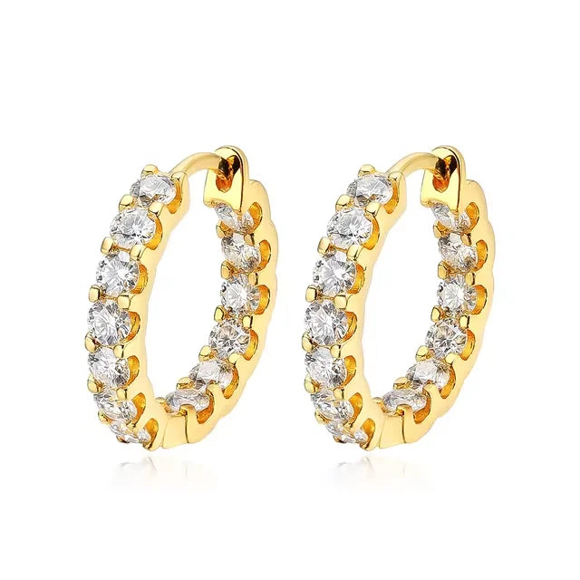 Moissanite Hoop Earrings
