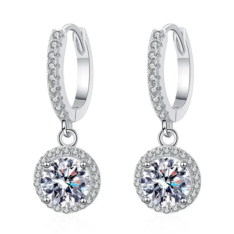 Delicate Halo Drop Earrings