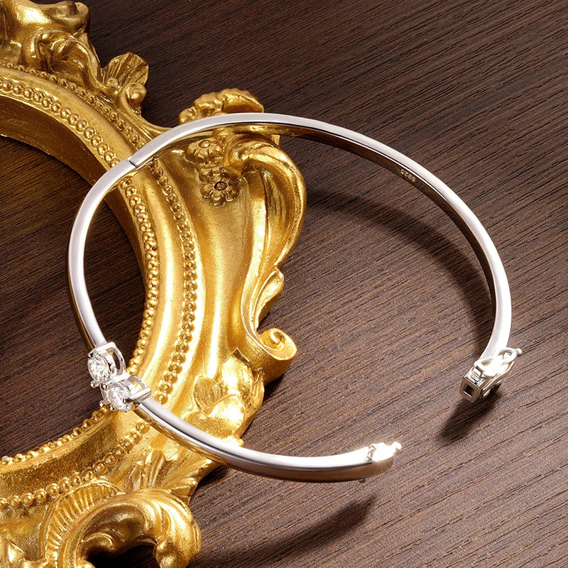 Heart-Shaped Moissanite Bracelet