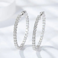 Moissanite Hoop Earrings