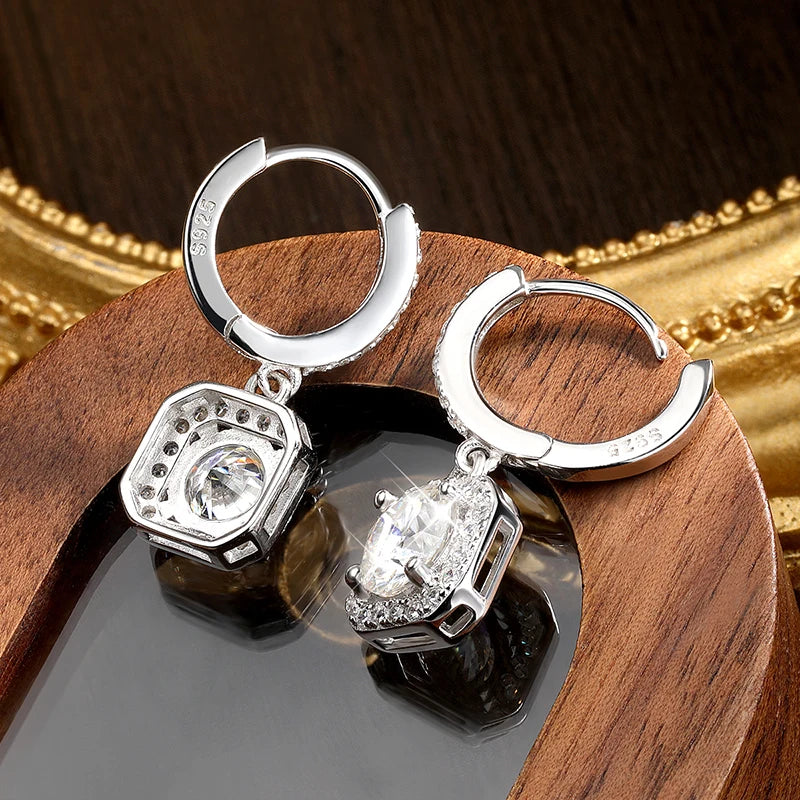 Floating Sparkle Earrings – Suspended Purity