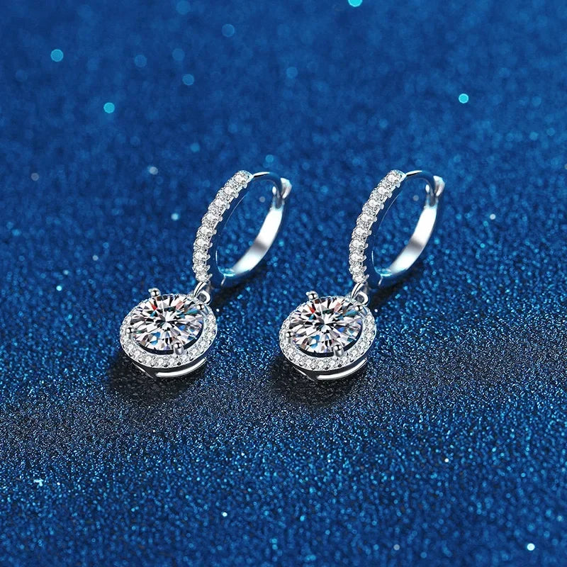 Delicate Halo Drop Earrings