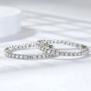 Moissanite Hoop Earrings