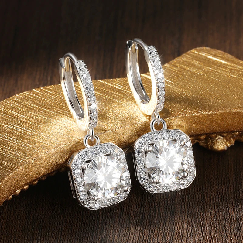 Floating Sparkle Earrings – Suspended Purity