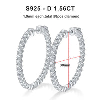 Moissanite Hoop Earrings
