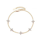 Four-Leaf Flower Zircon Bracelet