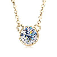 Discreet Sparkle Necklace – Moissanite Pendant