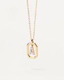 Gold-Finish A–Z Letter Pendant Necklace