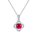 Moissanite and Ruby Necklace