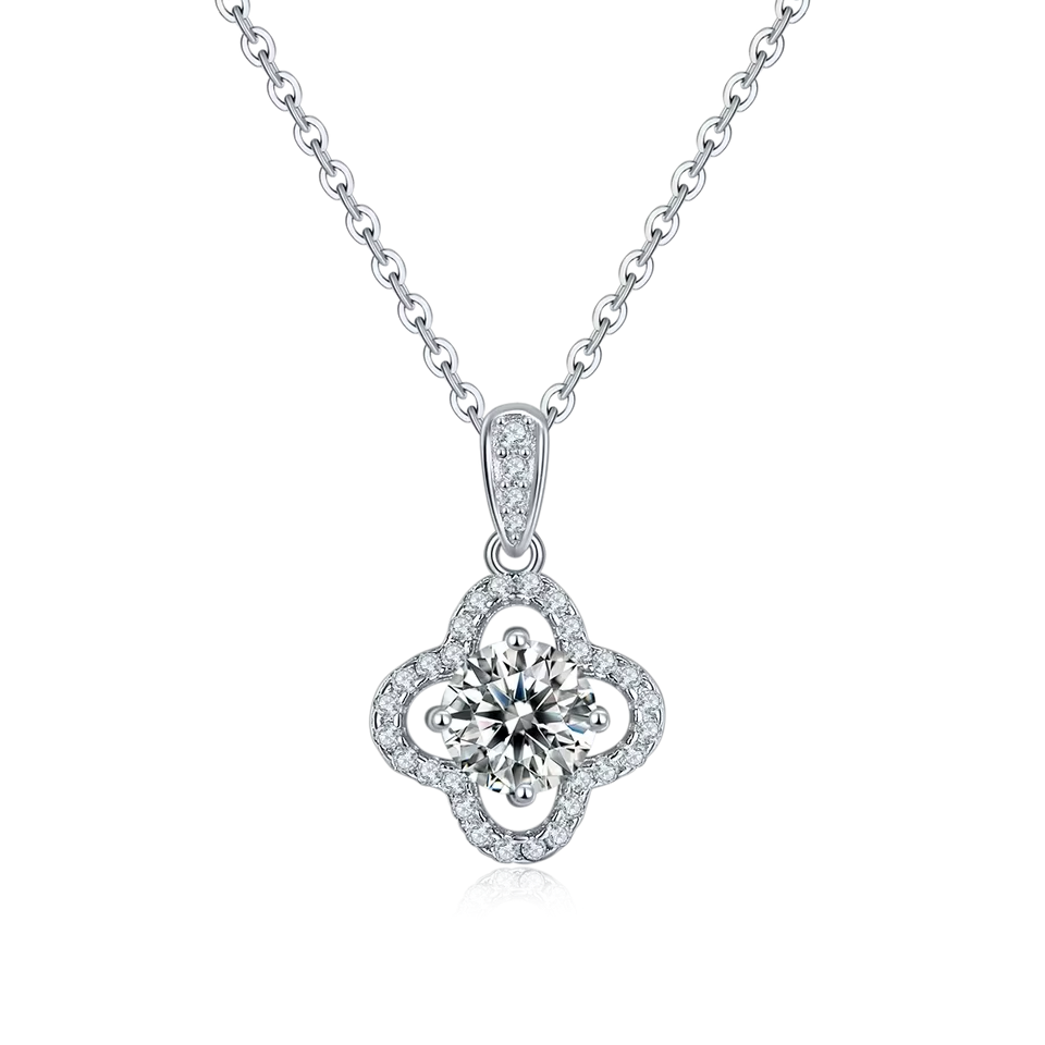 Moissanite and Ruby Necklace