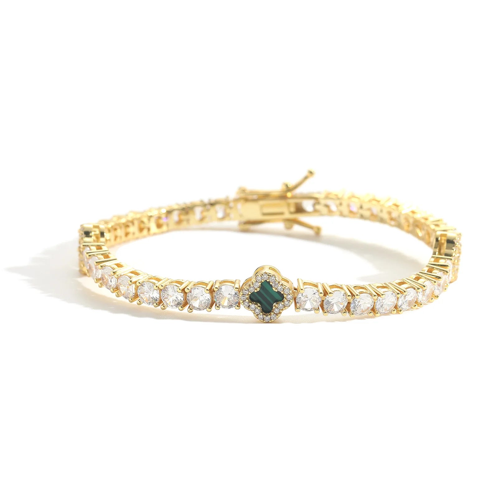Four-Leaf Clover Tennis Bracelet