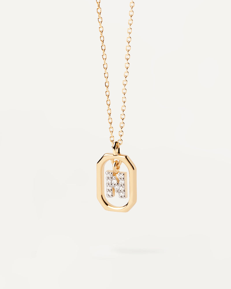 Gold-Finish A–Z Letter Pendant Necklace