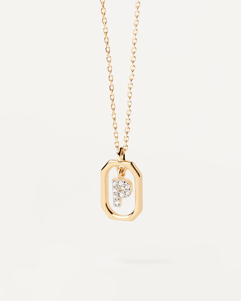 Gold-Finish A–Z Letter Pendant Necklace