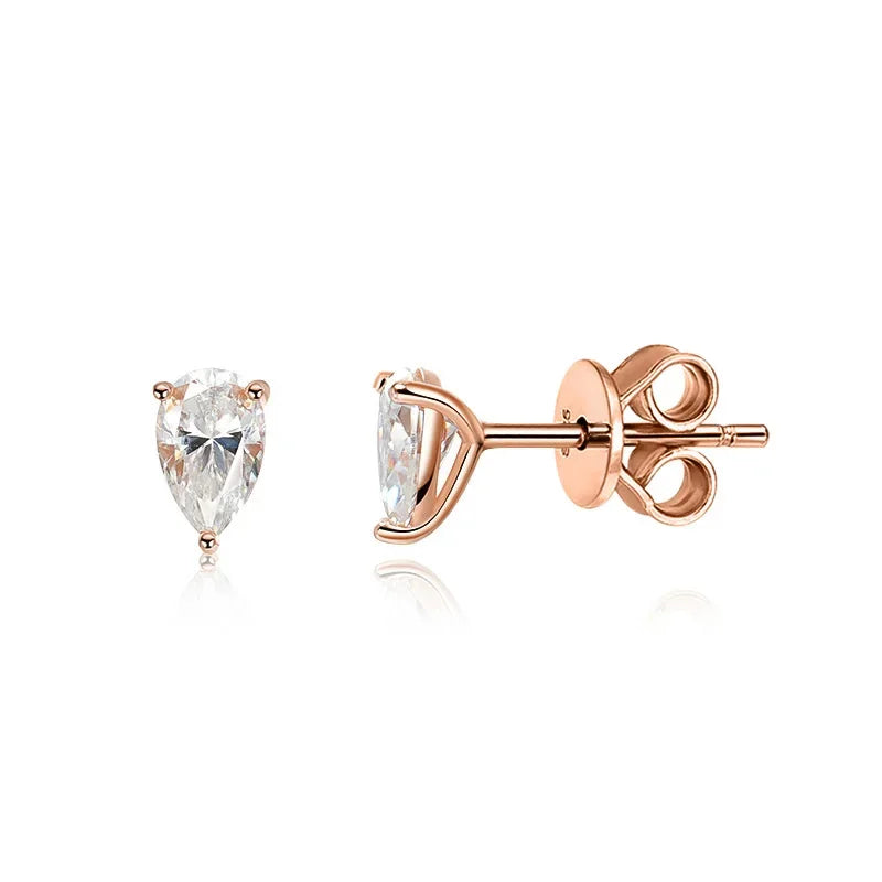 Drop of Elegance Earrings – Pear-Shaped Moissanite