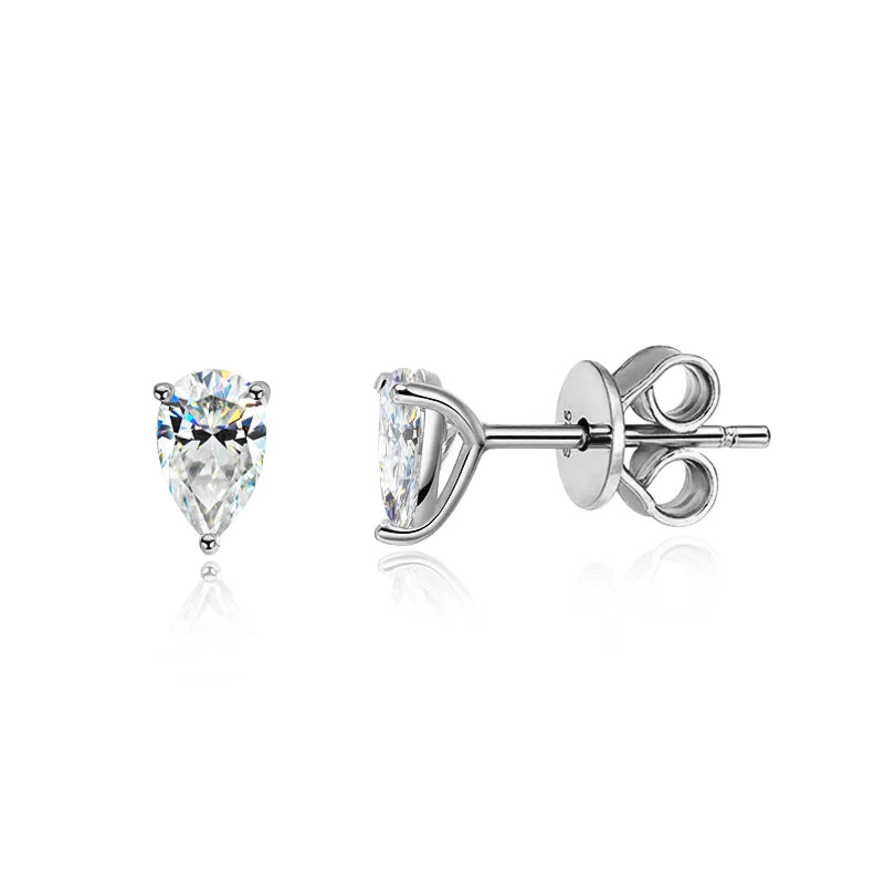 Drop of Elegance Earrings – Pear-Shaped Moissanite