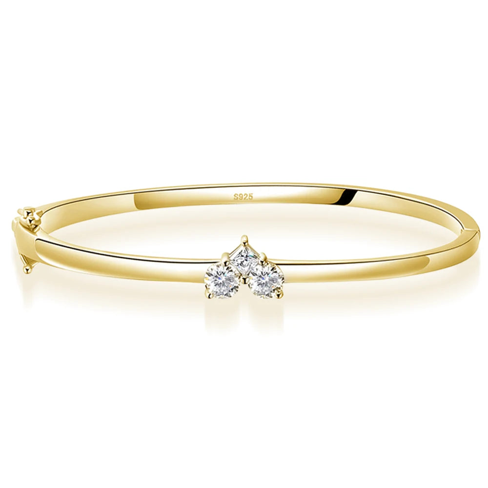 Heart-Shaped Moissanite Bracelet